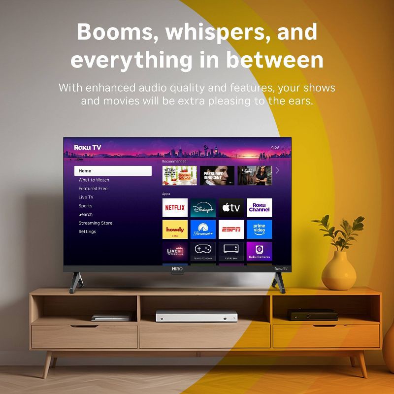slide 8 of 16, Hiro Roku TV 24" 720p HD Smart TV Flat Screen LED Television with Roku TV and Dolby Audio for Streaming, 1 ct