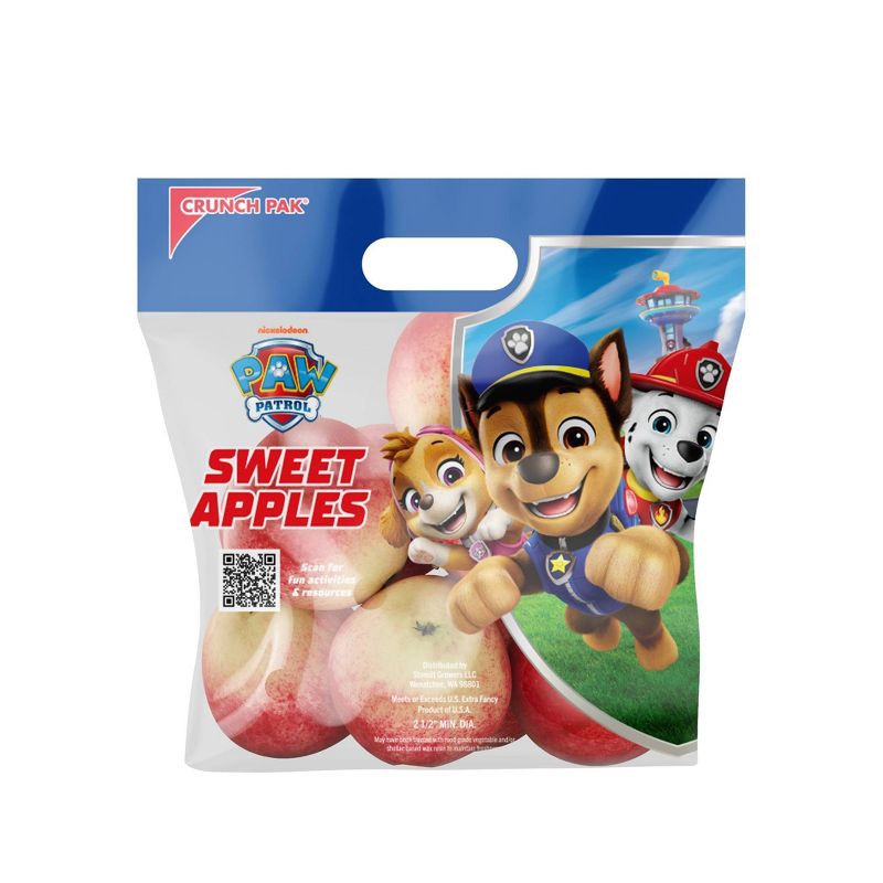 slide 3 of 3, CrunchPak PAW Patrol Sweet Apples - 3lbs Bag, 3 lb
