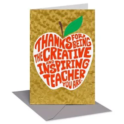 American Greetings Teacher Appreciation Thank You Card, Such a Difference, Includes Envelope