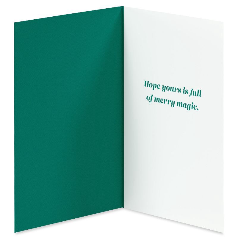 slide 2 of 5, Carlton Cards Christmas Card Christmas is Here Cheerful Santa Includes Envelope, 1 ct