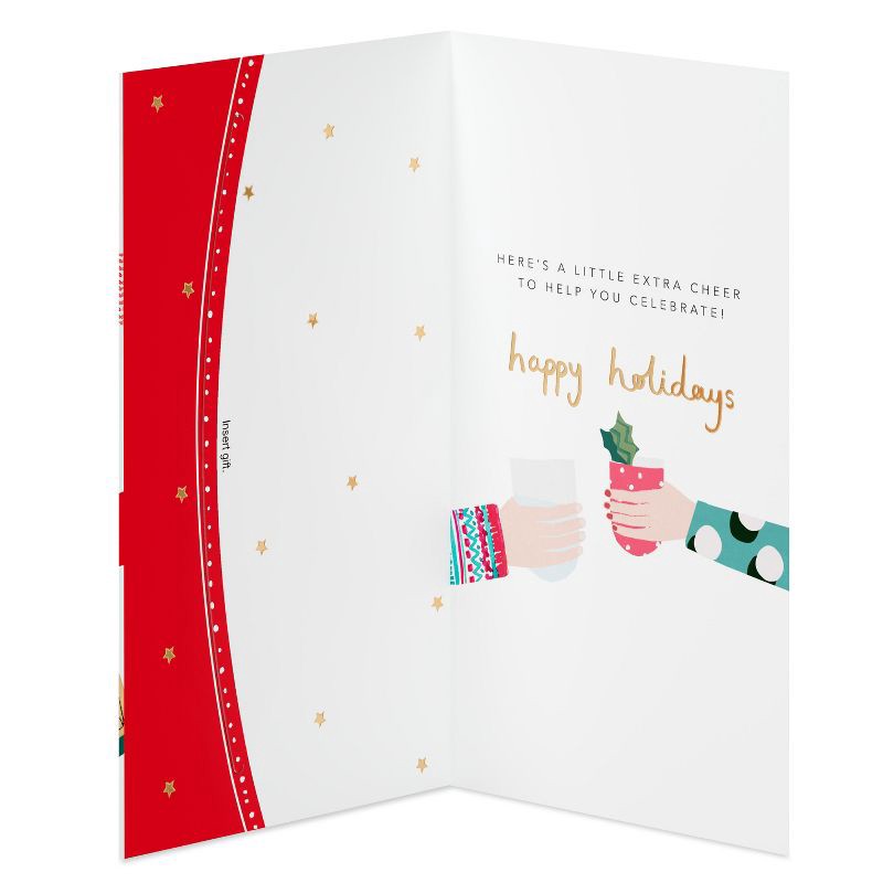 slide 2 of 4, Carlton Cards Christmas Money and Gift Card Holder Tis the Season to Get Merry, 1 ct