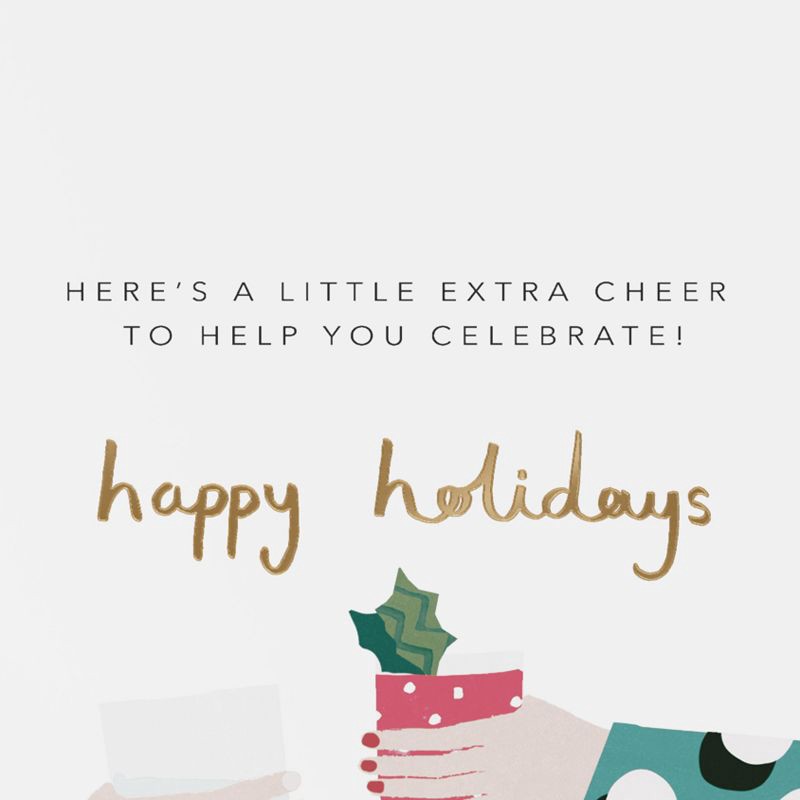 slide 3 of 4, Carlton Cards Christmas Money and Gift Card Holder Tis the Season to Get Merry, 1 ct