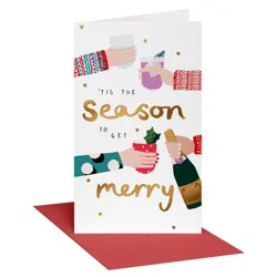 Carlton Cards Christmas Money and Gift Card Holder Tis the Season to Get Merry