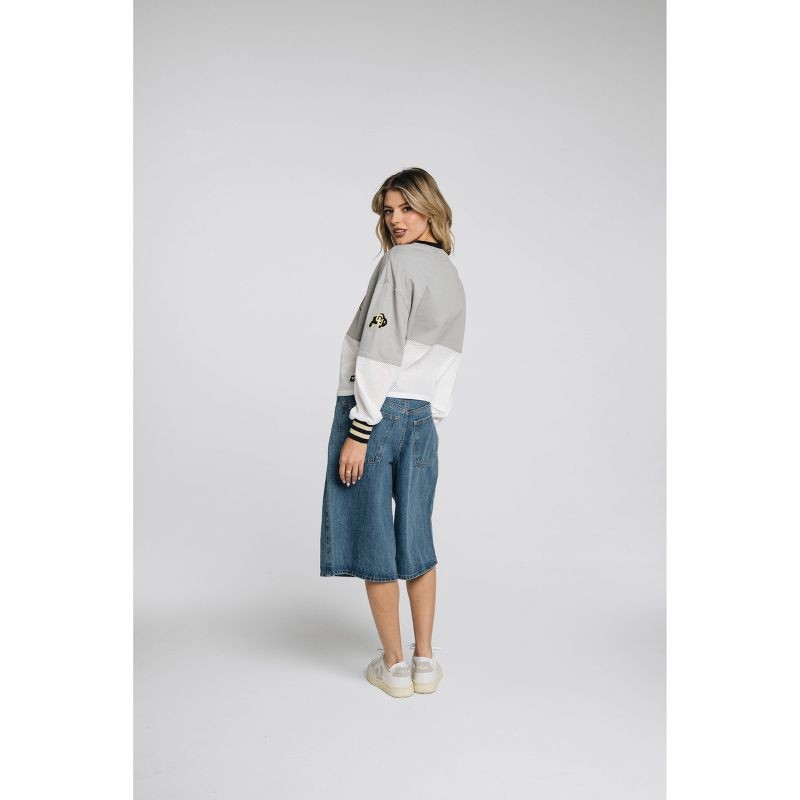 slide 3 of 4, NCAA Colorado Buffaloes Women's Fashion Crew Neck Fleece Sweatshirt - L - Wild Collective, 1 ct