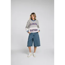NCAA Florida Gators Women's Fashion Crew Neck Fleece Sweatshirt - L - Wild Collective