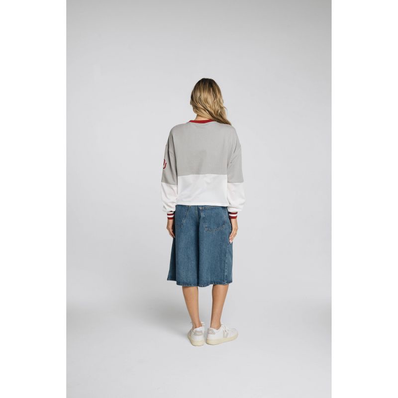 slide 2 of 4, NCAA Oklahoma Sooners Women's Fashion Crew Neck Fleece Sweatshirt - L - Wild Collective, 1 ct