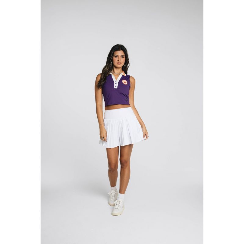 slide 1 of 4, NCAA Clemson Tigers Women's Sleeveless V-Neck Polo Tank Top - S - Wild Collective, 1 ct