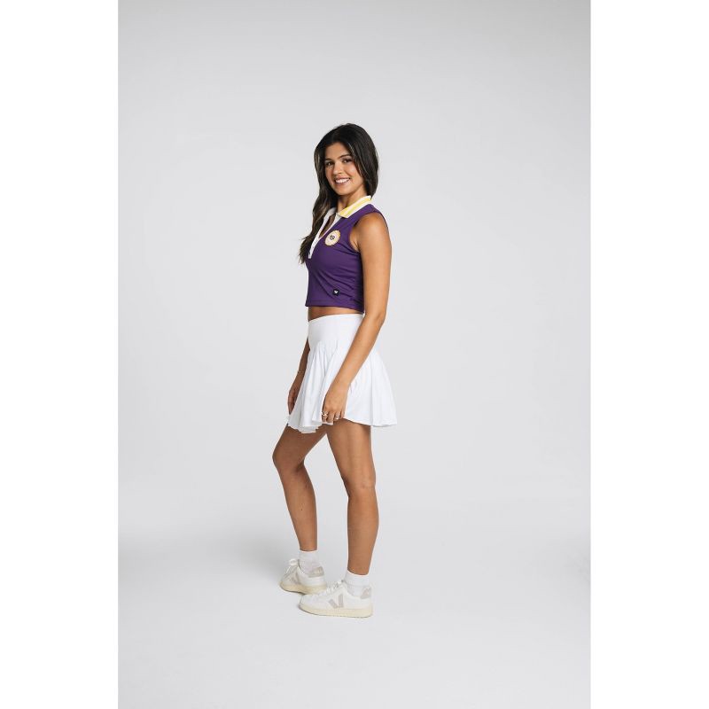 slide 3 of 4, NCAA LSU Tigers Women's Sleeveless V-Neck Polo Tank Top - L - Wild Collective, 1 ct