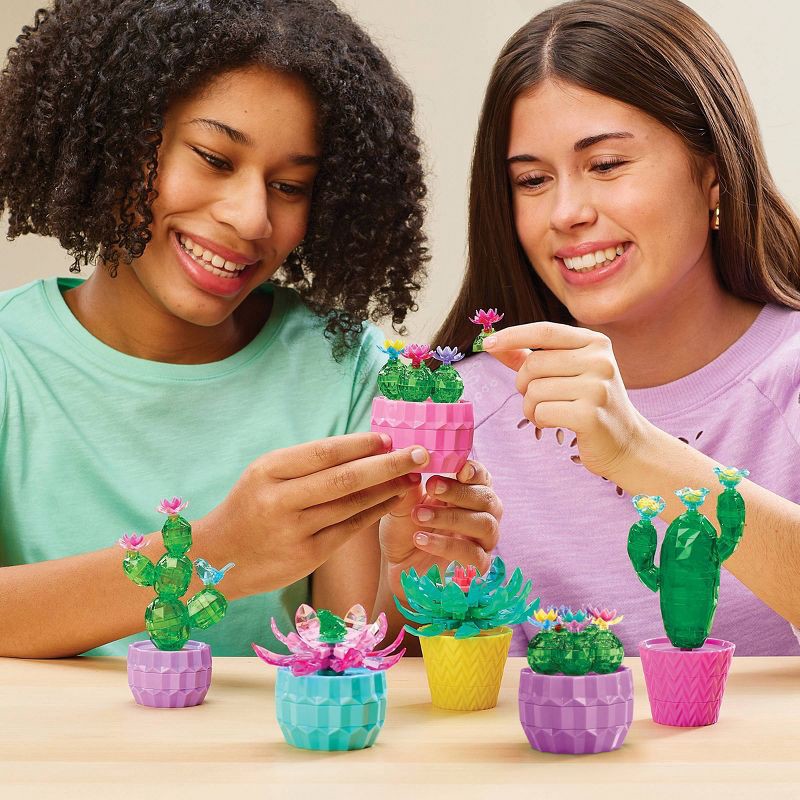 slide 4 of 12, Rose Art Crystal Gem Creations Succulent Craft Kit - 175pc for Kids, Tweens & Adults: Plastic Building Sets, Creativity, 175 ct