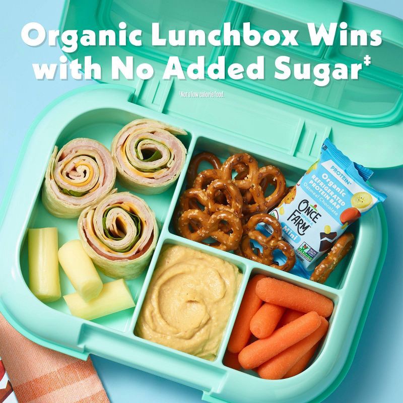 slide 6 of 8, Once Upon A Farm Organic Oatmeal Chocolate Refrigerated Mini Protein Bars - 4.68oz/6ct, 4.68 oz, 6 ct