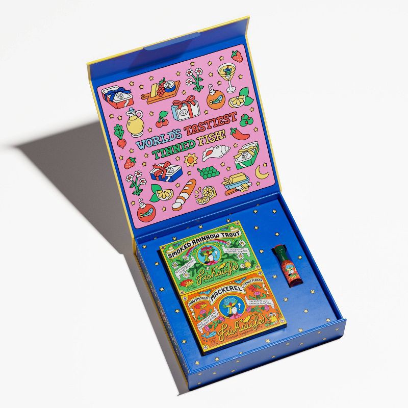 slide 3 of 5, Fishwife Tinned Seafood Co Tinned Fish Holiday Gift Set - 7.6oz/3pc, 7.6 oz, 3 ct