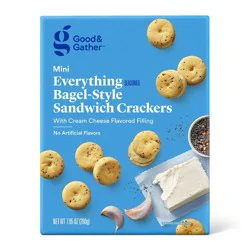 Mini Everything Bagel Sandwich Crackers - 7.05oz - Good & Gather™