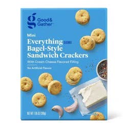 Mini Everything Bagel Sandwich Crackers - 7.05oz - Good & Gather™