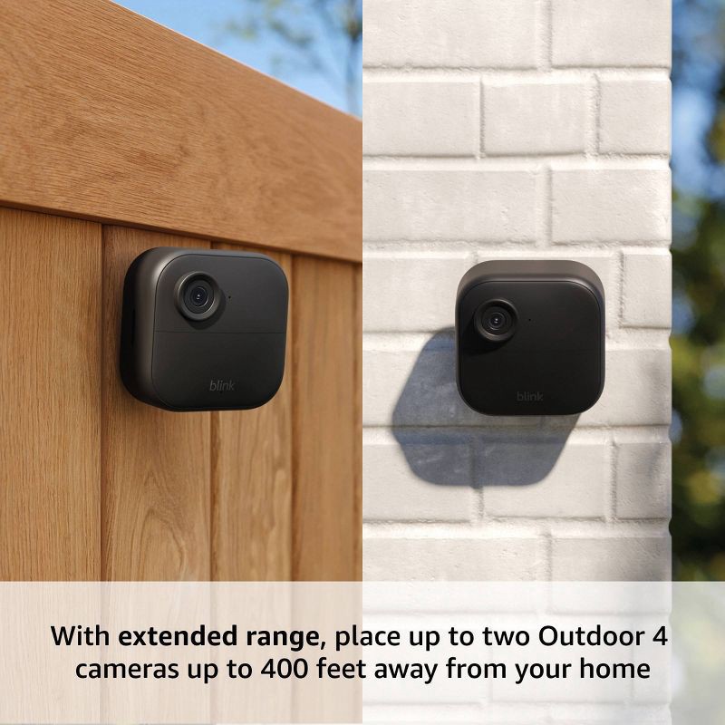 slide 4 of 6, Amazon Blink Outdoor 4 XR Wireless Security Camera with Extended Range, Go up to 400 Feet from Your Home, Sync Module XR Included - 6 Camera System, 1 ct