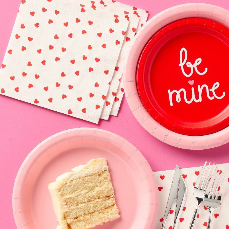 slide 2 of 3, 20ct Valentine's Day Heart Print Lunch Napkins - Spritz™, 20 ct