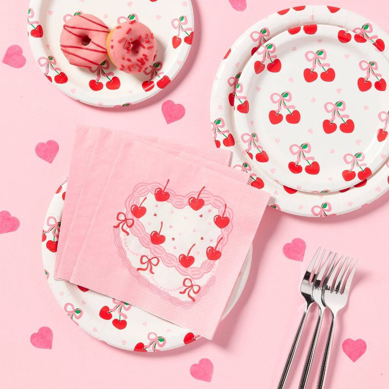 slide 2 of 3, 20ct Valentine's Day Heart Cake Lunch Napkins - Spritz™, 20 ct