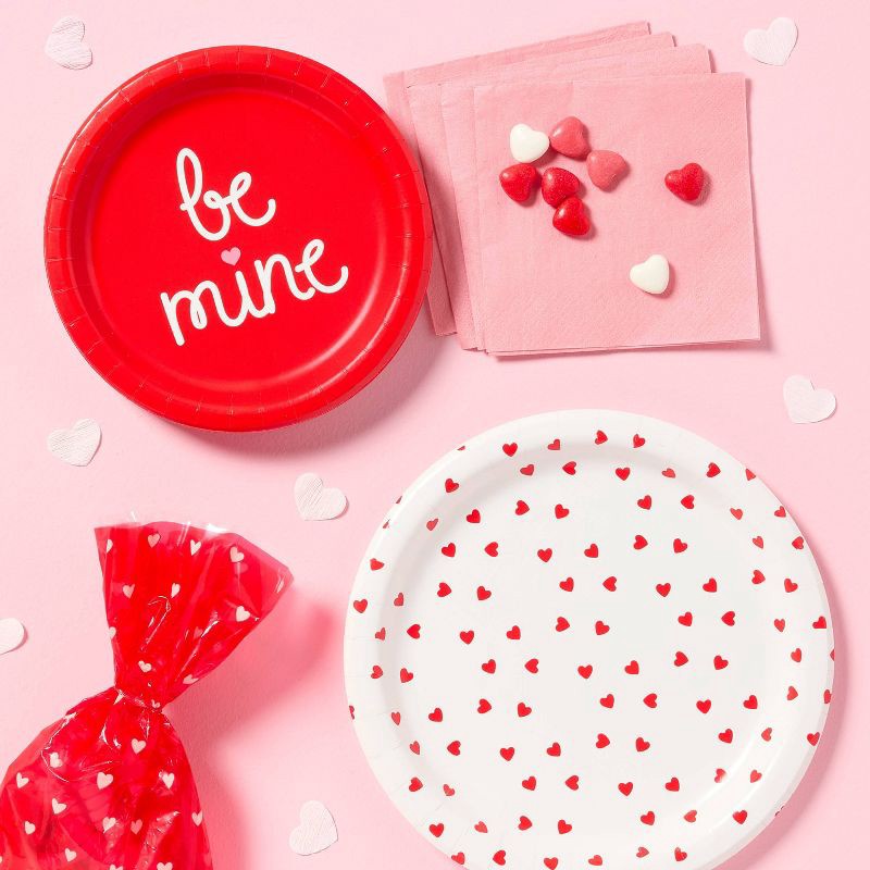slide 2 of 3, 20ct Valentine's Day Heart Be Mine Snack Plates - Spritz™, 20 ct