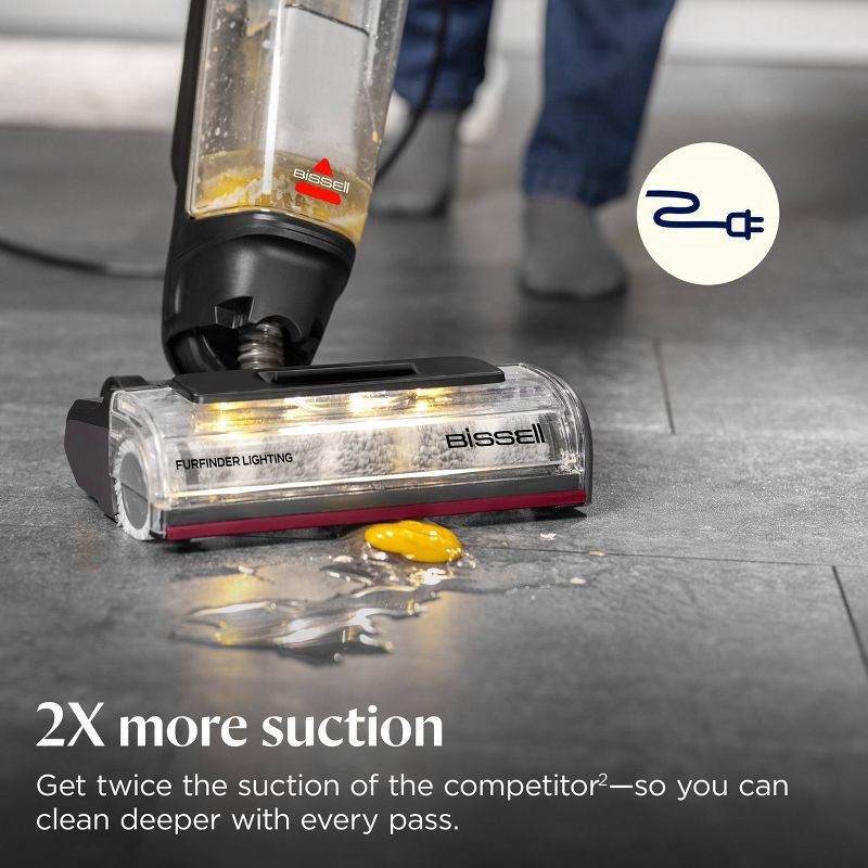 slide 7 of 9, BISSELL CrossWave EdgeFind Pet Hair Pick-Up Floor Cleaner 4223 25' 10.5" Cleaning Path Red, 1 ct