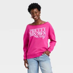 Black History Month Legendary Rootz Women's Pretty Brown Ting Sweatshirt - Magenta S
