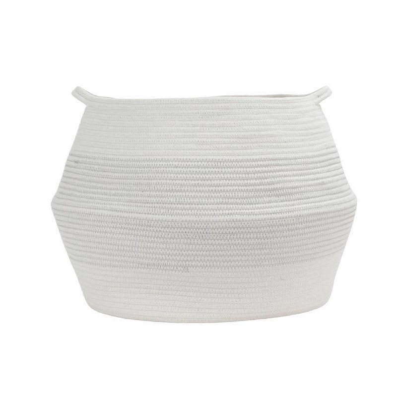 slide 3 of 4, HLD Global XXL Coiled Rope Belly Basket Cream, 1 ct