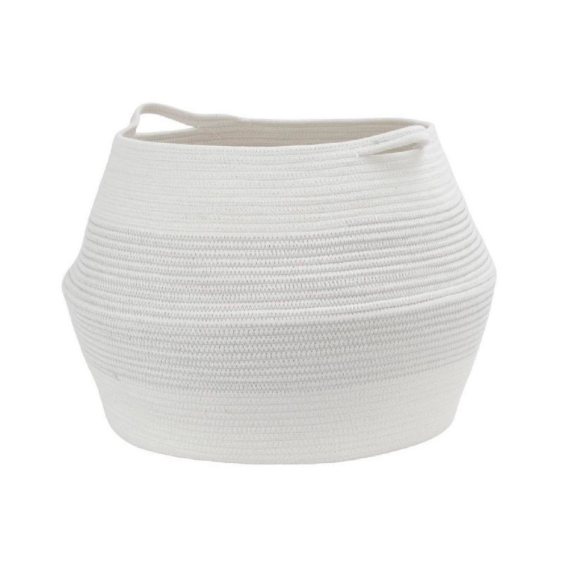 slide 1 of 4, HLD Global XXL Coiled Rope Belly Basket Cream, 1 ct