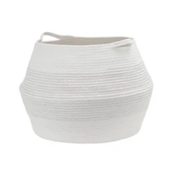 HLD Global XXL Coiled Rope Belly Basket Cream