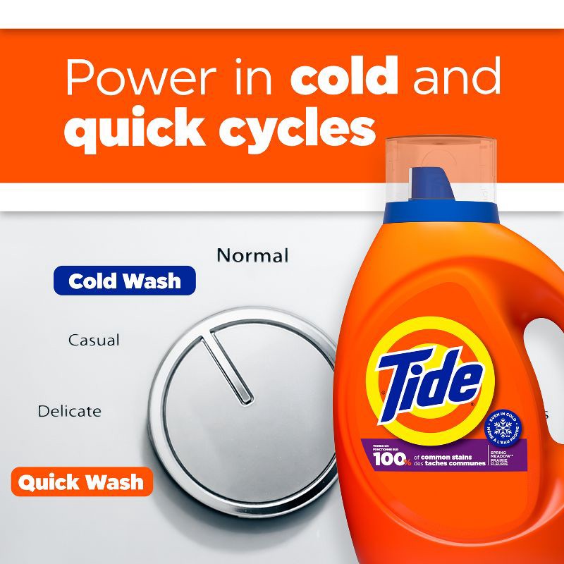 slide 7 of 14, Tide Liquid HE Spring Meadow Liquid Laundry Detergent 126 loads - 158oz, 166 fl oz