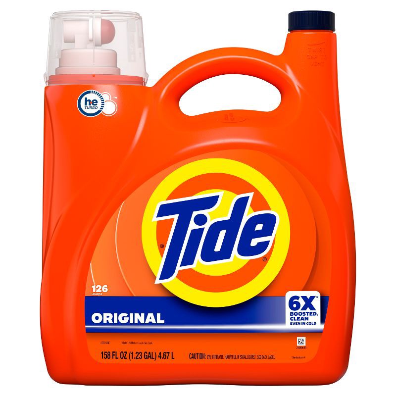 slide 13 of 14, Tide Original HE Deep Cleaning Concentrated Liquid Laundry Detergent Soap 126 Loads - 158 fl oz, 166 fl oz
