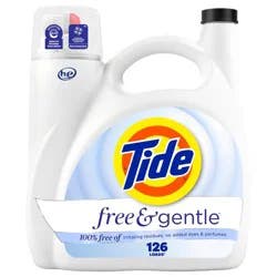 Tide Free & Gentle Unscented HE Deep Cleaning Concentrated Liquid Laundry Detergent 126 Loads - 166 fl oz
