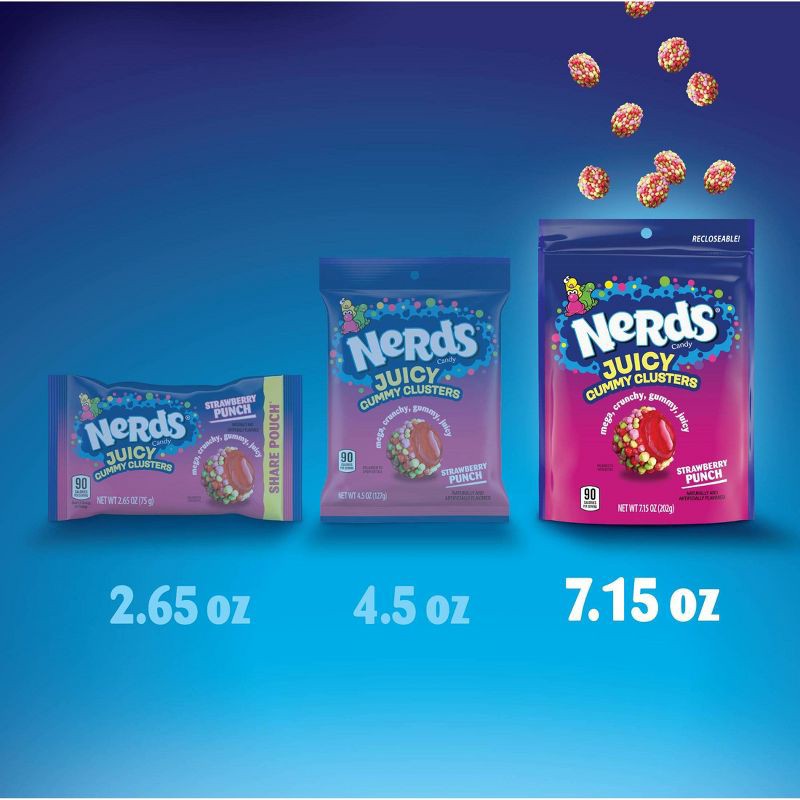 slide 9 of 10, Nerds Juicy Gummy Cluster Candies - 7.15oz, 7.15 oz