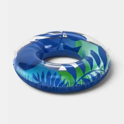 48" Pool Tube with Handles Blue Palm Inner Tube - Sun Squad™ Blue