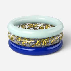 8.79'' x 6.59'' x 2.2'' Mini 3 Ring Pool Banana Printing 11 Galton Round Kiddie Pool - Sun Squad™