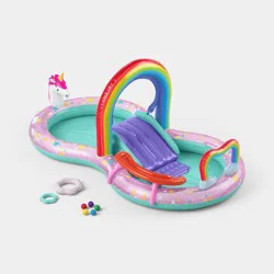 Unicorn World Paly Center Inflatable Water Park - Sun Squad™