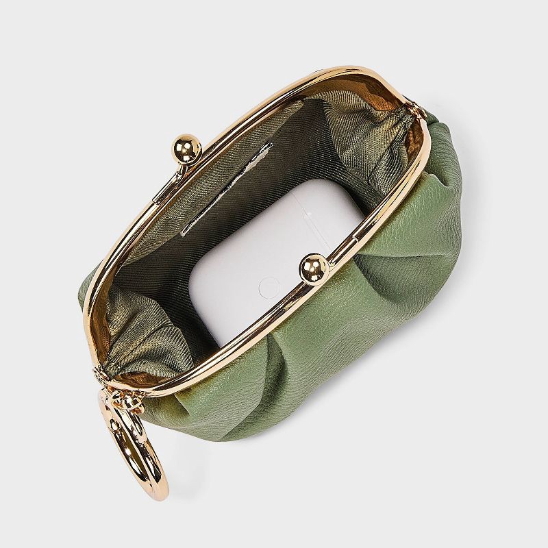 slide 3 of 4, Mini Kiss Lock Pouch Bag Charm - A New Day™ Olive Green, 1 ct