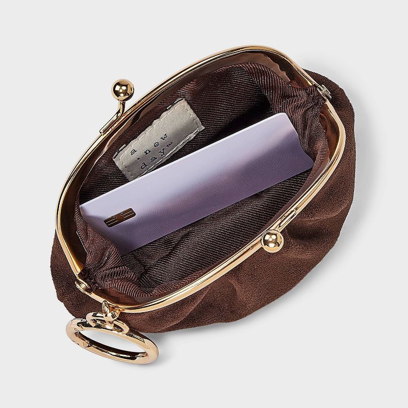 slide 3 of 4, Mini Kiss Lock Pouch Bag Charm - A New Day™ Chocolate Brown, 1 ct