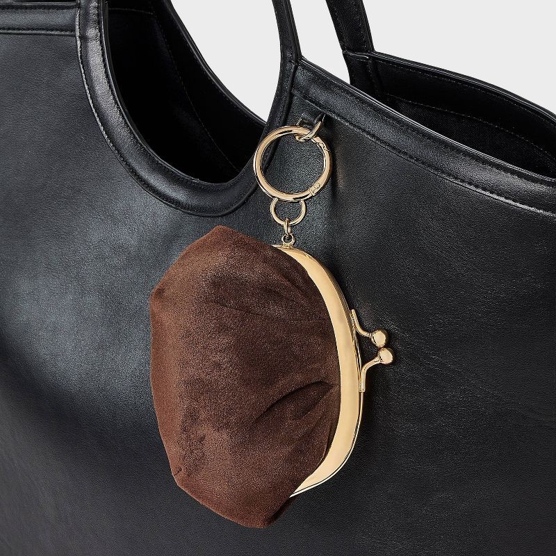 slide 4 of 4, Mini Kiss Lock Pouch Bag Charm - A New Day™ Chocolate Brown, 1 ct