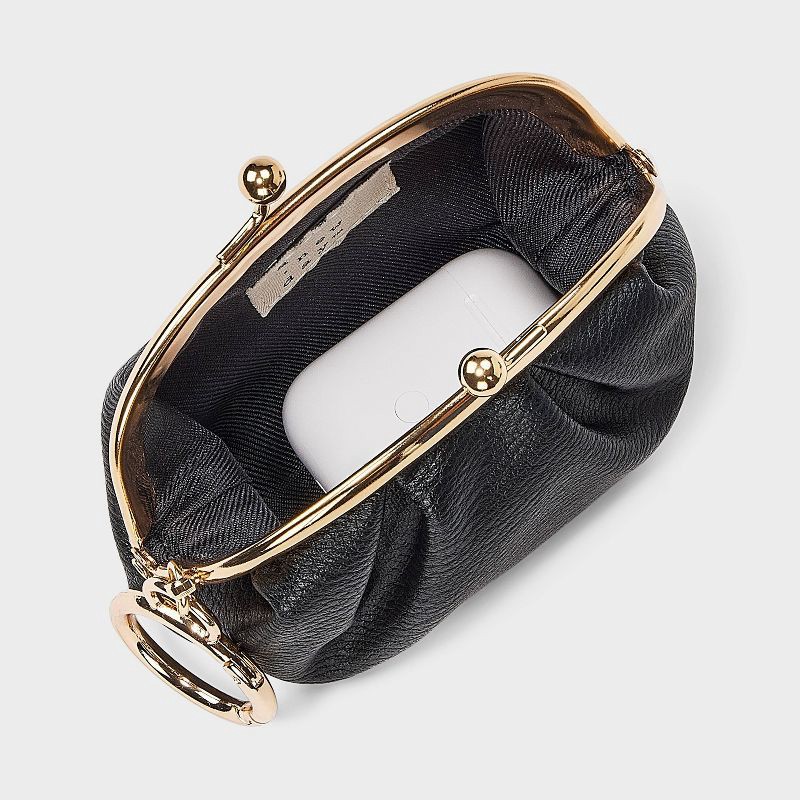 slide 3 of 4, Mini Kiss Lock Pouch Bag Charm - A New Day™ Black, 1 ct