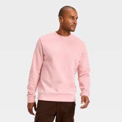 Men's Every Wear Fleece Crewneck Sweatshirt - Goodfellow & Co™ Pink XL