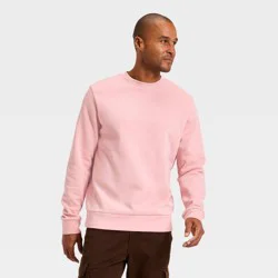 Men's Every Wear Fleece Crewneck Sweatshirt - Goodfellow & Co™ Pink XXL