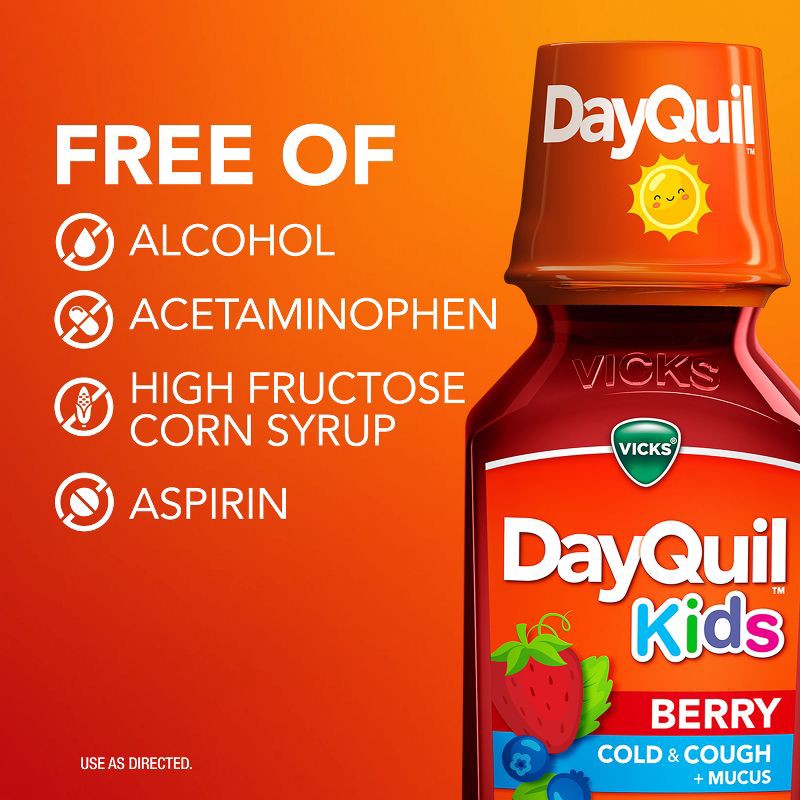 slide 6 of 11, DayQuil Kids' Syrup - Guaifenesin - Berry - 8 fl oz, 8 fl oz