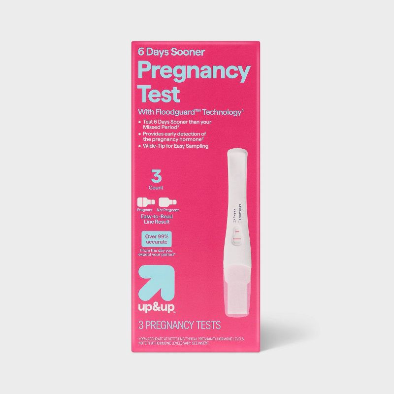 slide 1 of 5, 6 Days Sooner Pregnancy Test - 3ct - up&up™, 3 ct