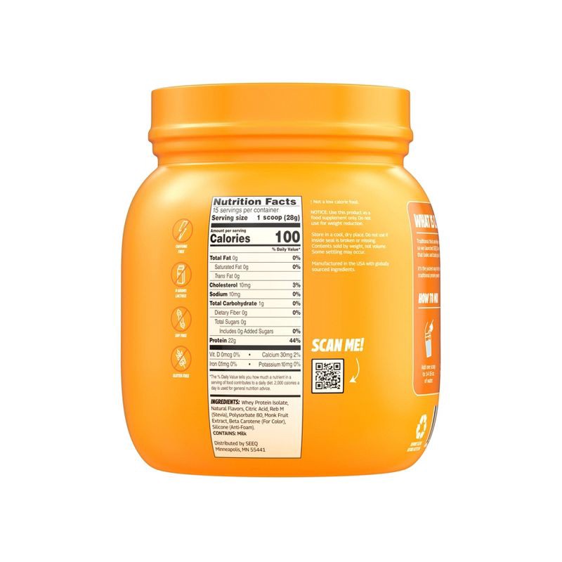 slide 2 of 7, Seeq Clear Protein Powder - Mango Pineapple - 15 Servings - 14.8oz, 15 servings, 14.8 oz