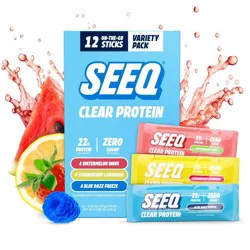 Seeq Clear Protein Powder On the Go - Multi Flavor Pack - 12ct