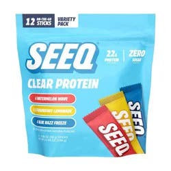 Seeq Clear Protein Powder On the Go - Multi Flavor Pack - 12ct