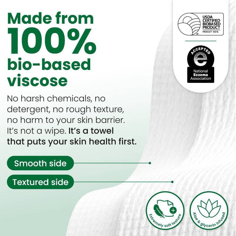 slide 10 of 10, Clean Skin Club Towels for Sensitive Skin - XL - 50ct, 50 ct