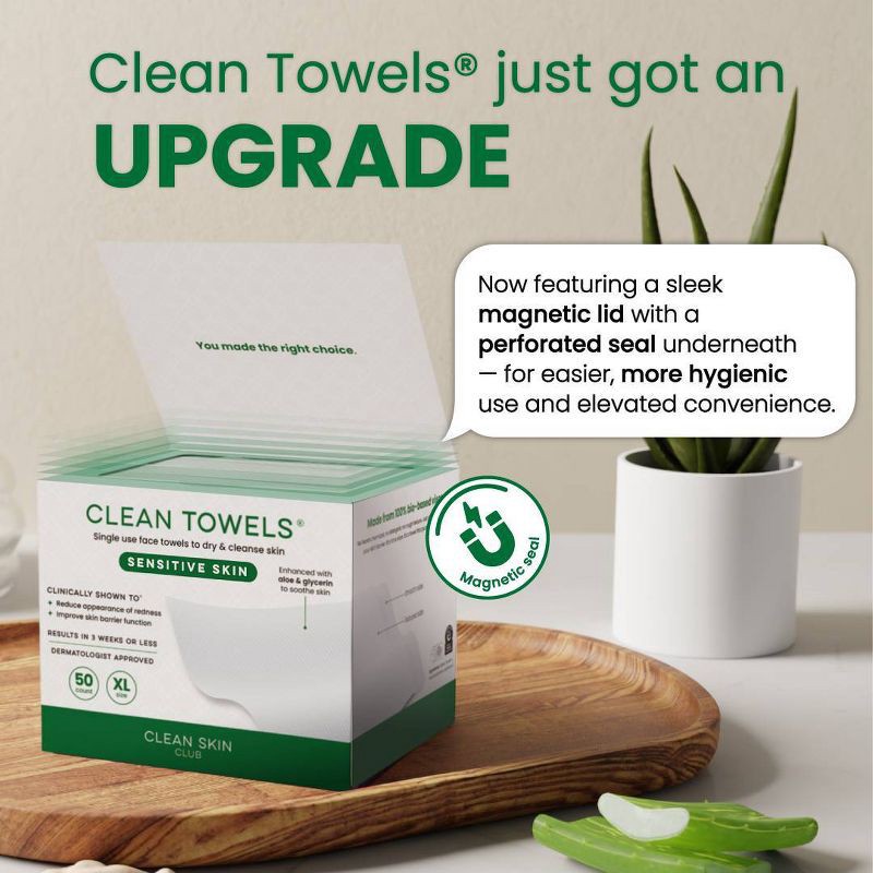 slide 9 of 10, Clean Skin Club Towels for Sensitive Skin - XL - 50ct, 50 ct