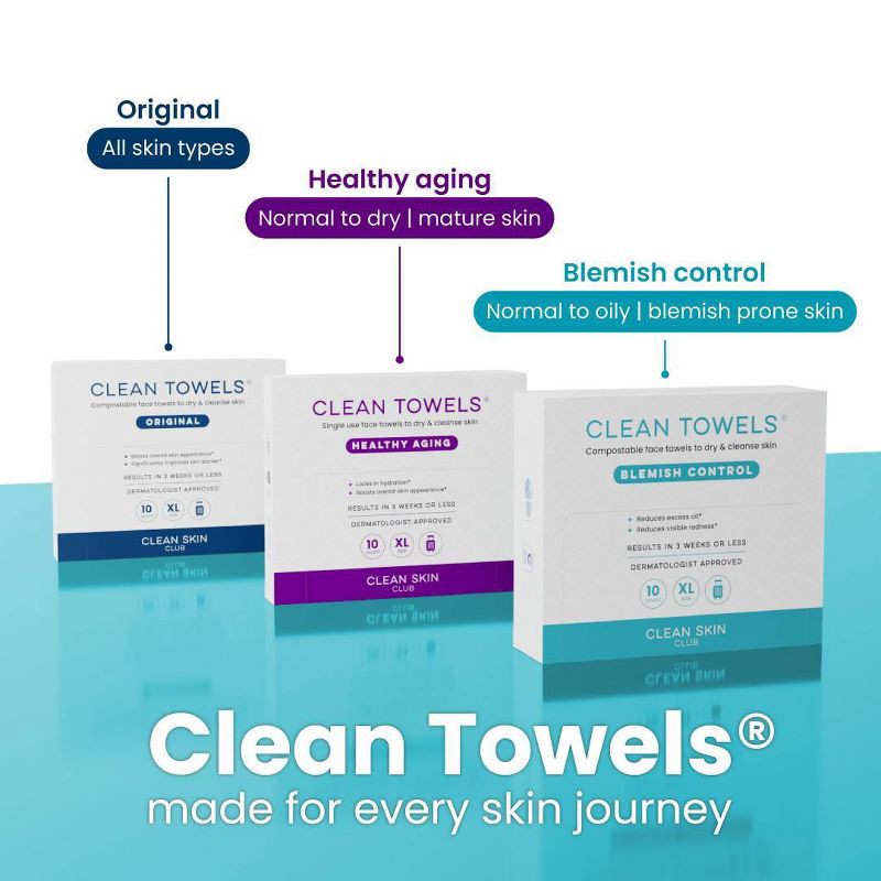 slide 10 of 10, Clean Skin Club Blemish Control Towels - XL - 10ct, 10 ct