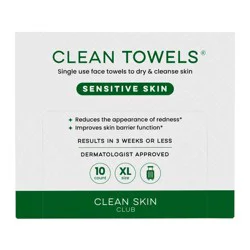 Clean Skin Club Sensitive Skin Towels - XL - 10ct
