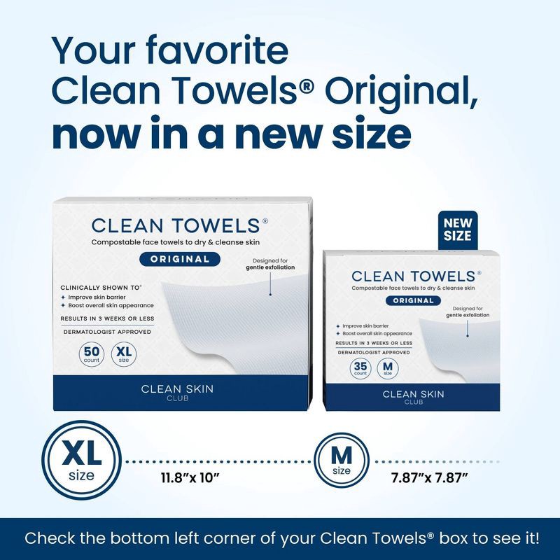slide 3 of 11, Clean Skin Club Towels - 35ct, 35 ct