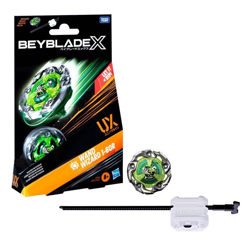 slide 1 of 6, Beyblade X Wand Wizard 1-60R UX Starter Pack Set, 1 ct
